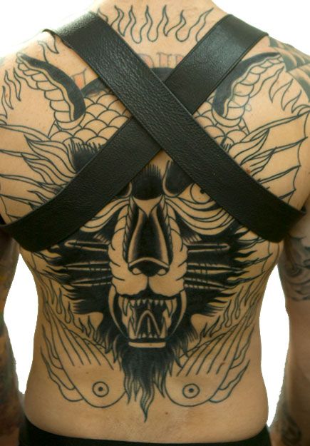 Crossed Back 2" Leather Half-Harness