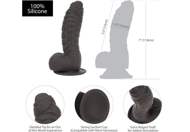 Ben 7" Textured Dildo with Balls