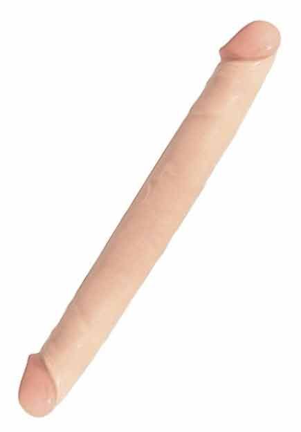 Dildo Basix double 12" beige