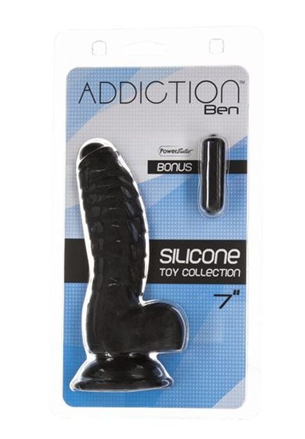 Ben 7" Textured Dildo with Balls