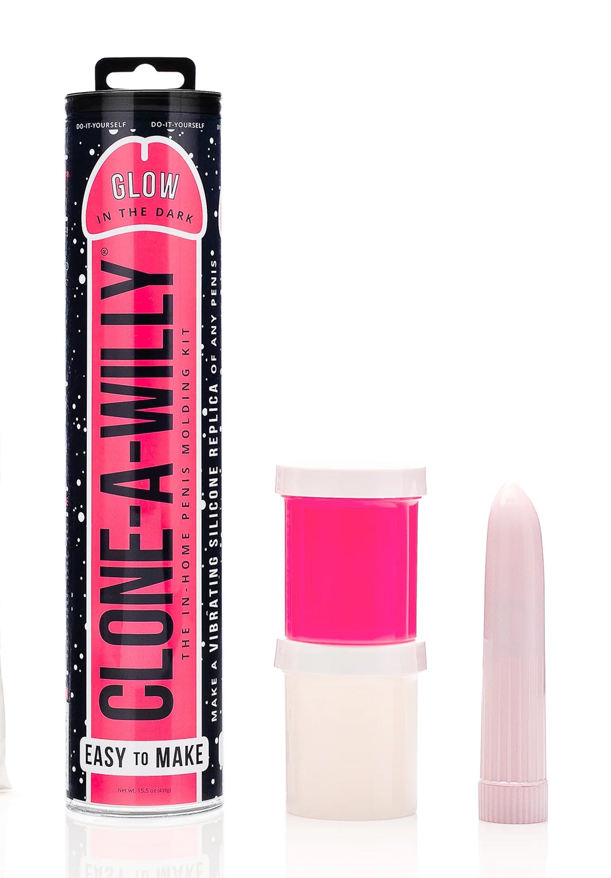 Glow In the Dark Hot Pink Replica Dildo | Clone-A-Willy