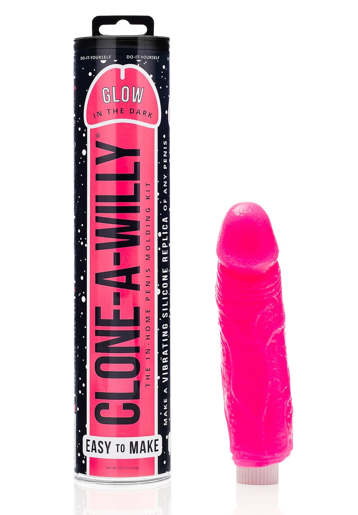 Glow In the Dark Hot Pink Replica Dildo | Clone-A-Willy