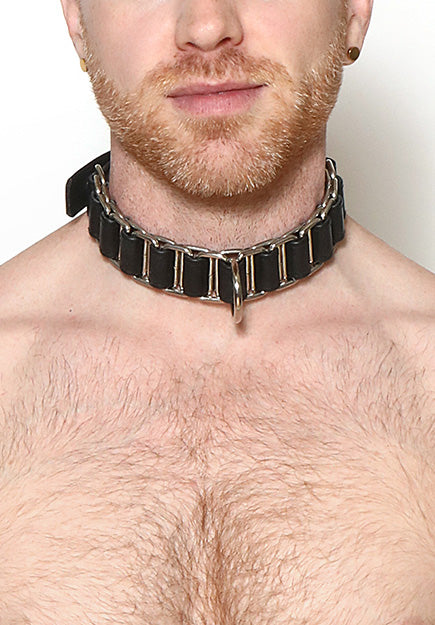 Leather Collar Looped with D-ring | PRIAPE Leather