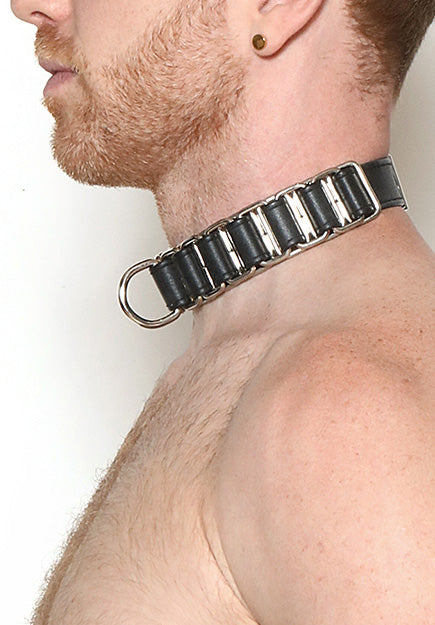 Leather Collar Looped with D-ring | PRIAPE Leather