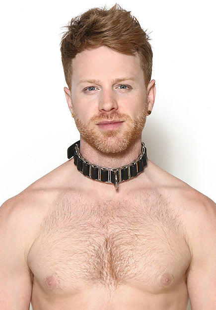 Leather Collar Looped with D-ring | PRIAPE Leather