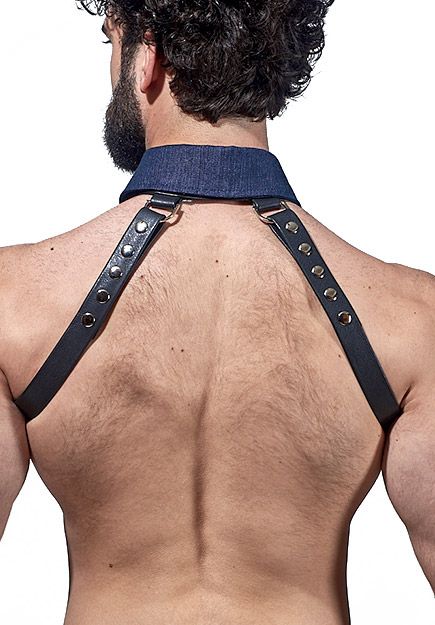 Demi-harnais collet en denim