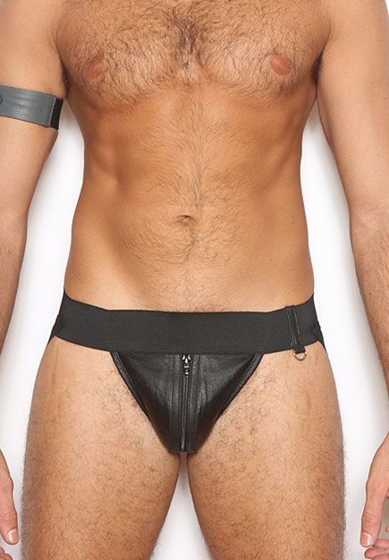 Priape Leather Jock Zip 2.0