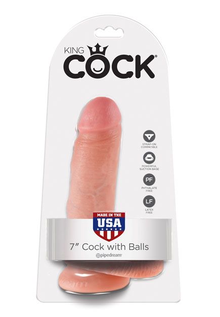 King Cock 7" Dildo With Balls