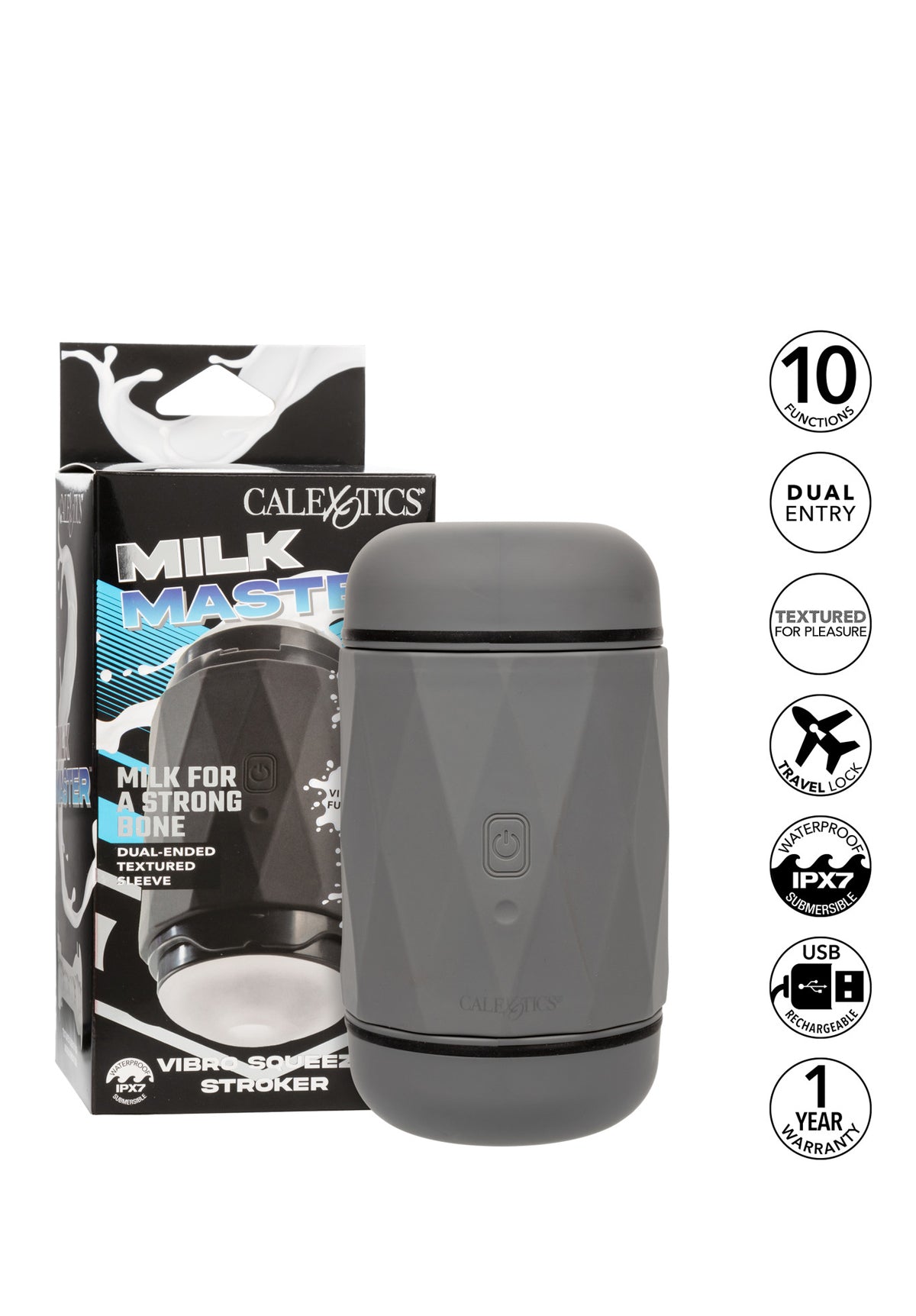 Milk Master Vibro Squeeze Stroker | California Exotics