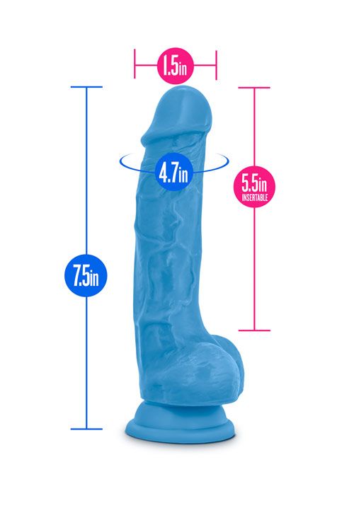 Neo Dual Density 7.5" Dildo with balls