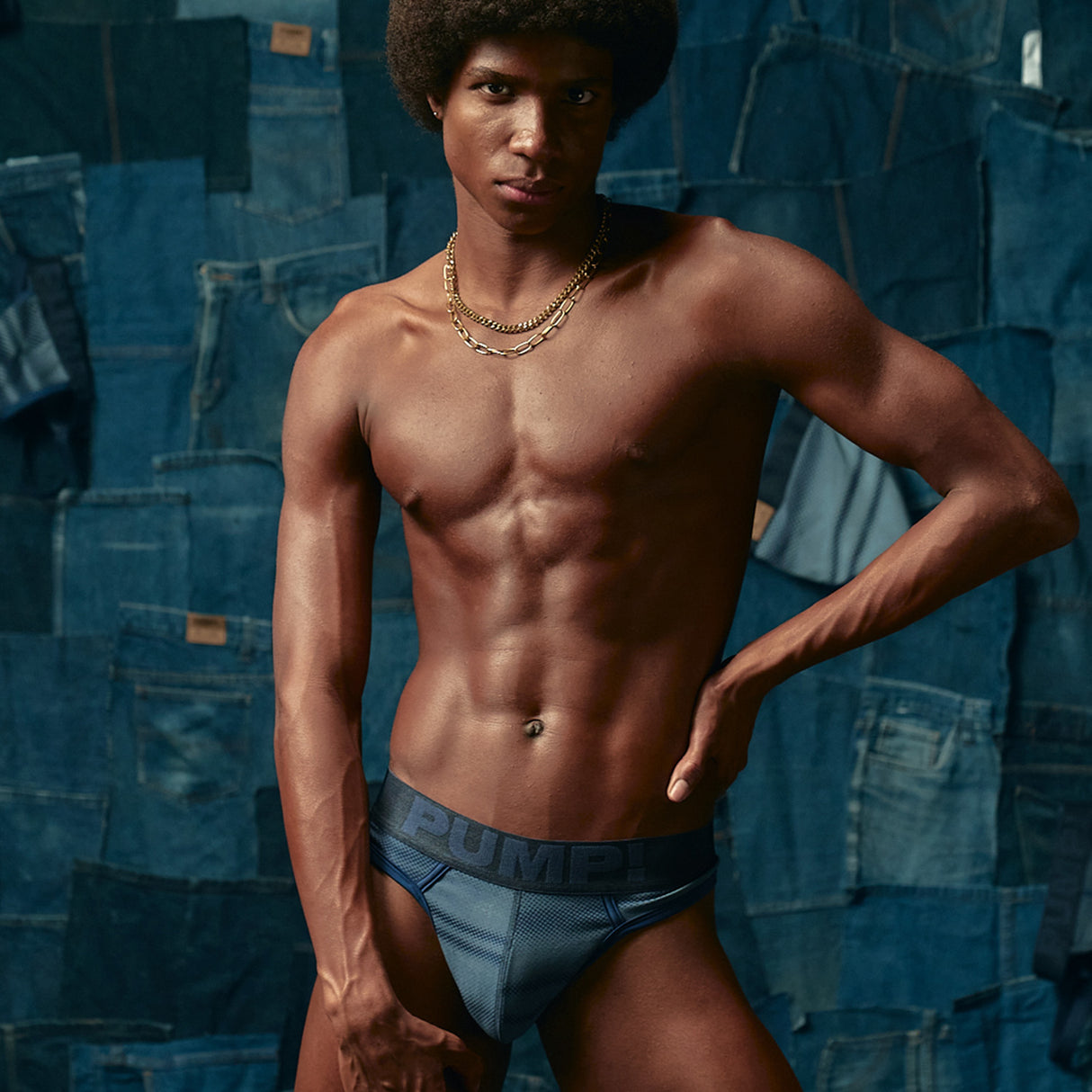 Indigo Blue Thong | PUMP! Underwear