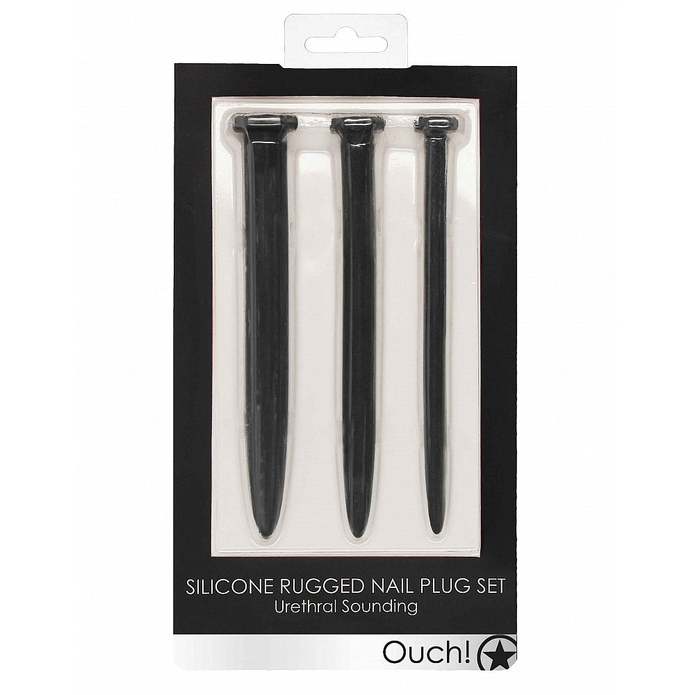 Silcone Rugged Nail Urethral Sounding Plug Set | Ouch!