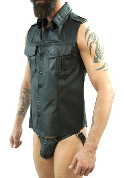 Sleeveless Police Shirt