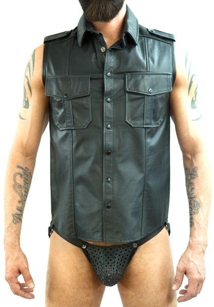 Sleeveless Police Shirt