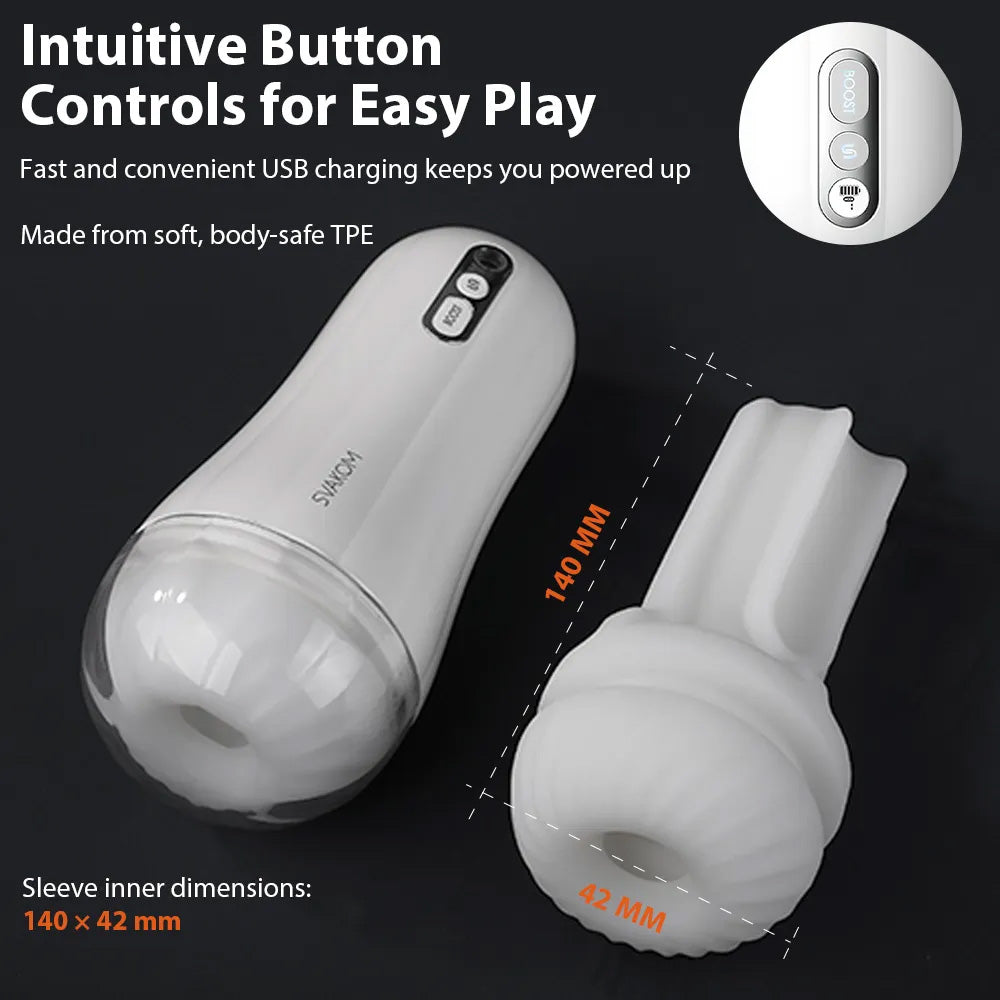 Robin Vibrating Stroking Masturbator | Svakom