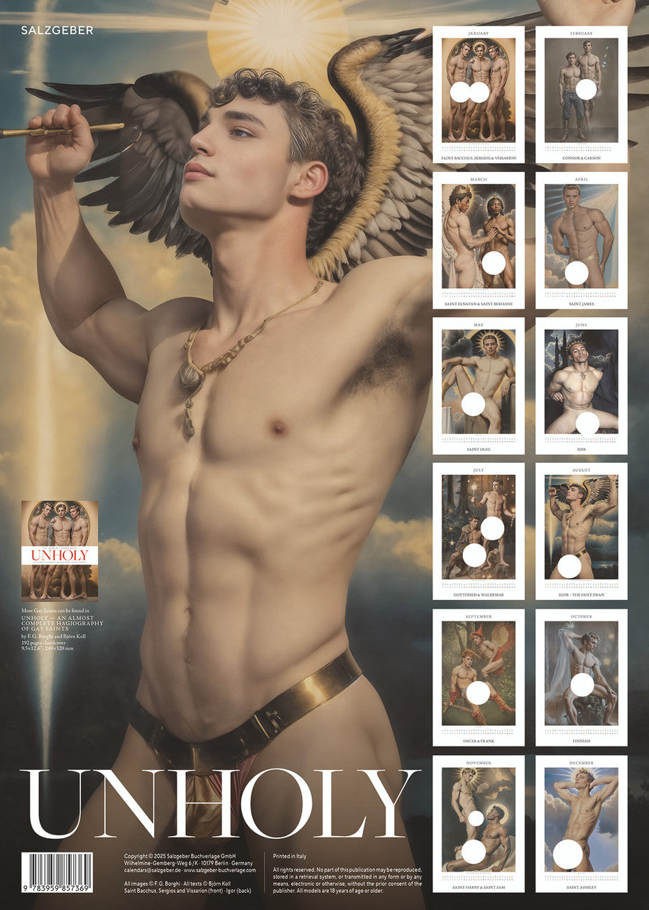Unholy: Divine Illustratons of Gay Saints 2026 Calendar | Salzgeber