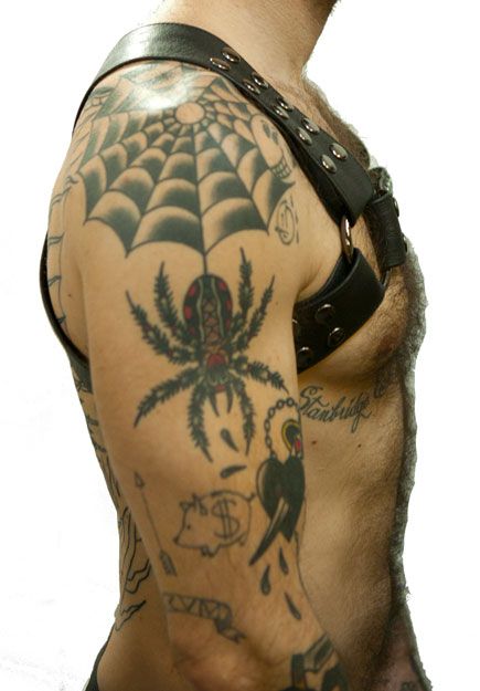 Crossed Back 2" Leather Half-Harness