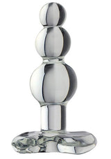 Beaded Clear Glass Blown Butt Plug