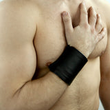 Black Leather Bracelet Regular | PRIAPE Leather