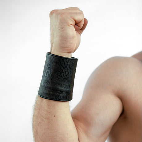 Black Leather Bracelet Regular | PRIAPE Leather