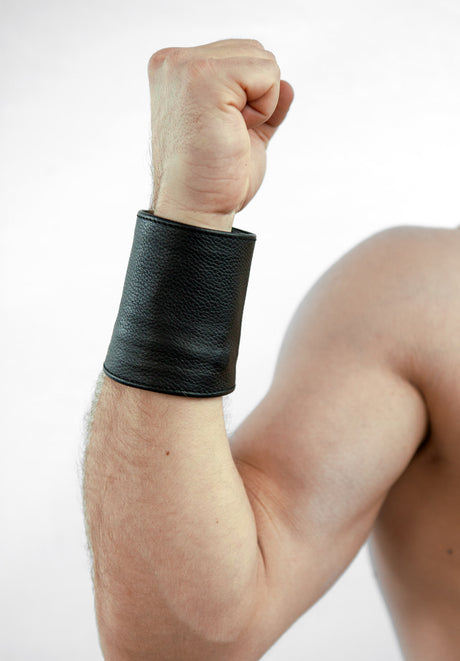 Black Leather Bracelet Regular | PRIAPE Leather