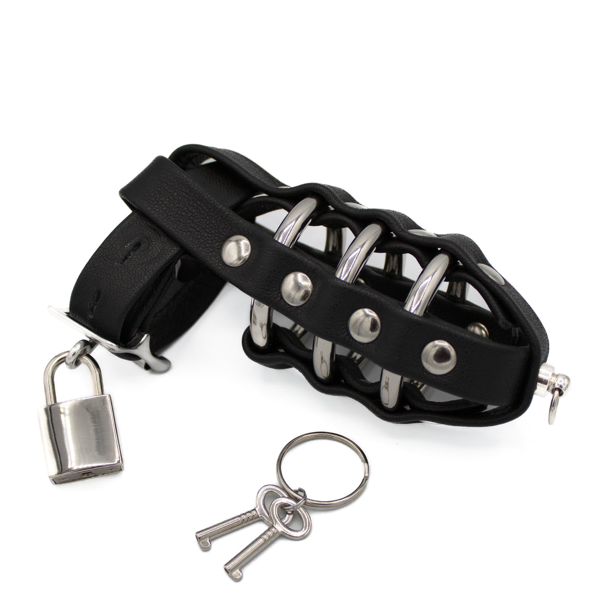 Leather Cock Cage with 3 rings | PRIAPE Leather