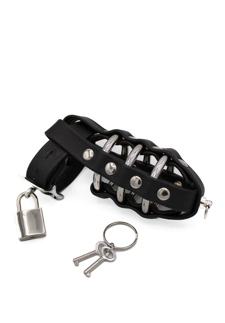 Leather Cock Cage with 3 rings | PRIAPE Leather