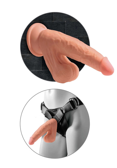 7in Triple Density Dildo with Swinging Balls | King Cock