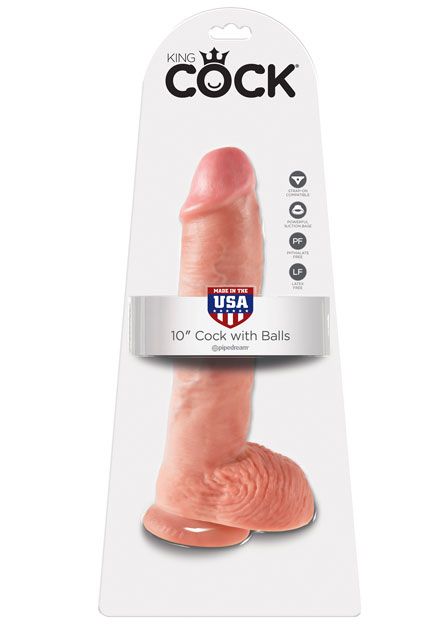King Cock 10'' Dildo with Balls