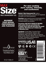 Max Size Male Enhancement Gel | Swiss Navy