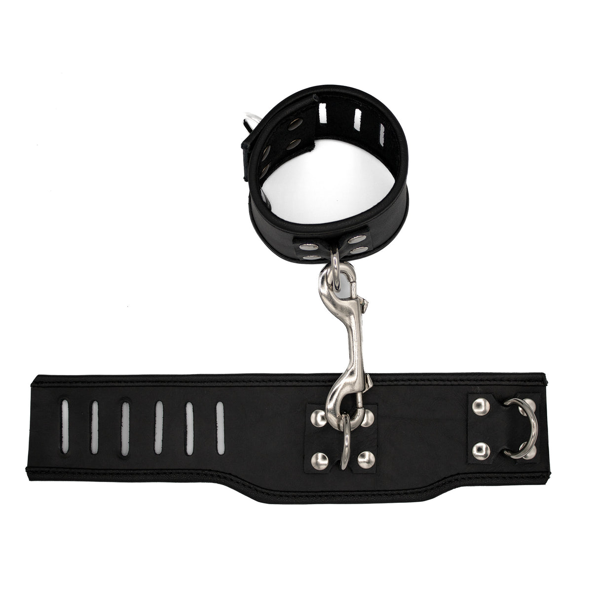 LeatherHandcuffs with D-Ring | Priape