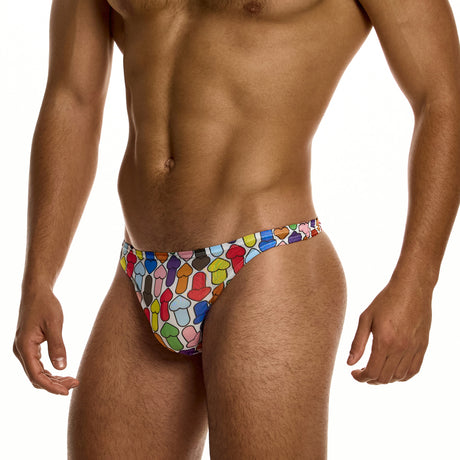 Rainbow Hearts Mesh Thong | Modus Vivendi