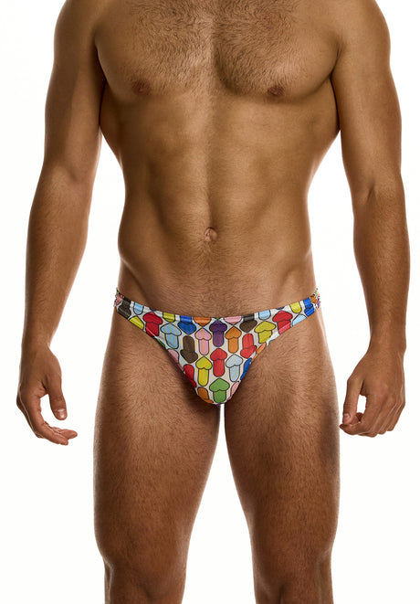 Rainbow Hearts Mesh Thong | Modus Vivendi