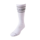 Hook'd Up Sport Sock White-Grey | Nasty Pig