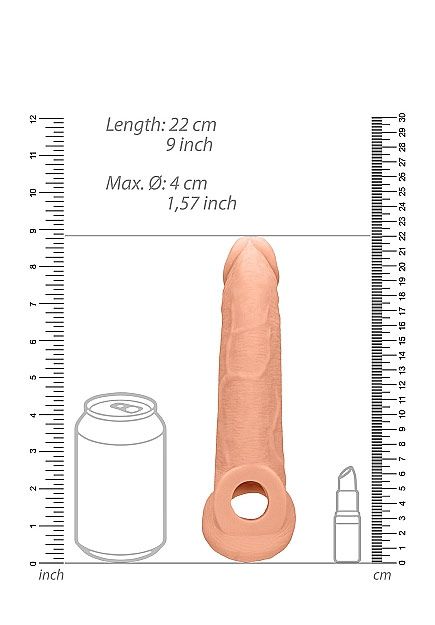 Penis Sleeve 9" RealRock