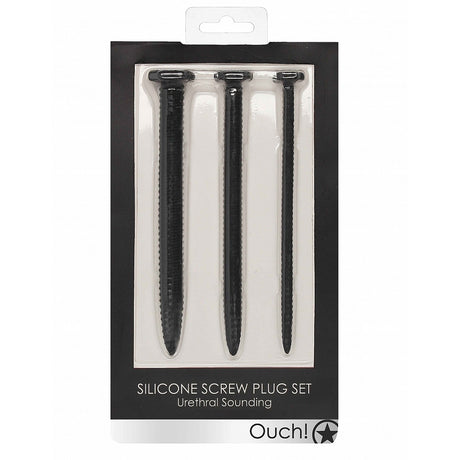 Silicone Screw Urethral Plug Set | Ouch!