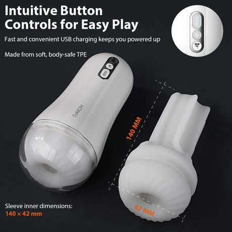 Robin Vibrating Stroking Masturbator | Svakom